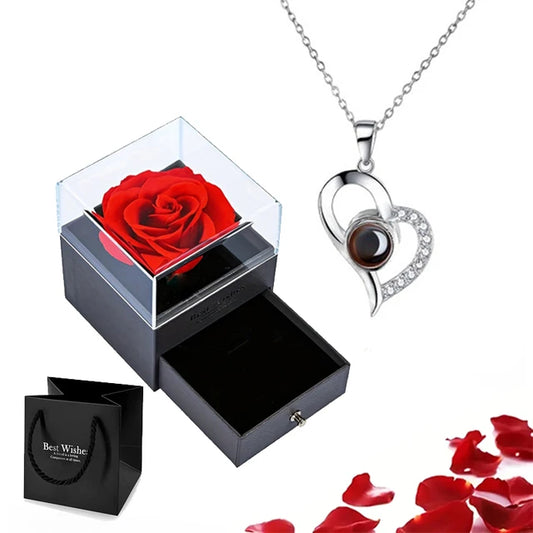 Vinencia Necklace Set with Rose Gift Box